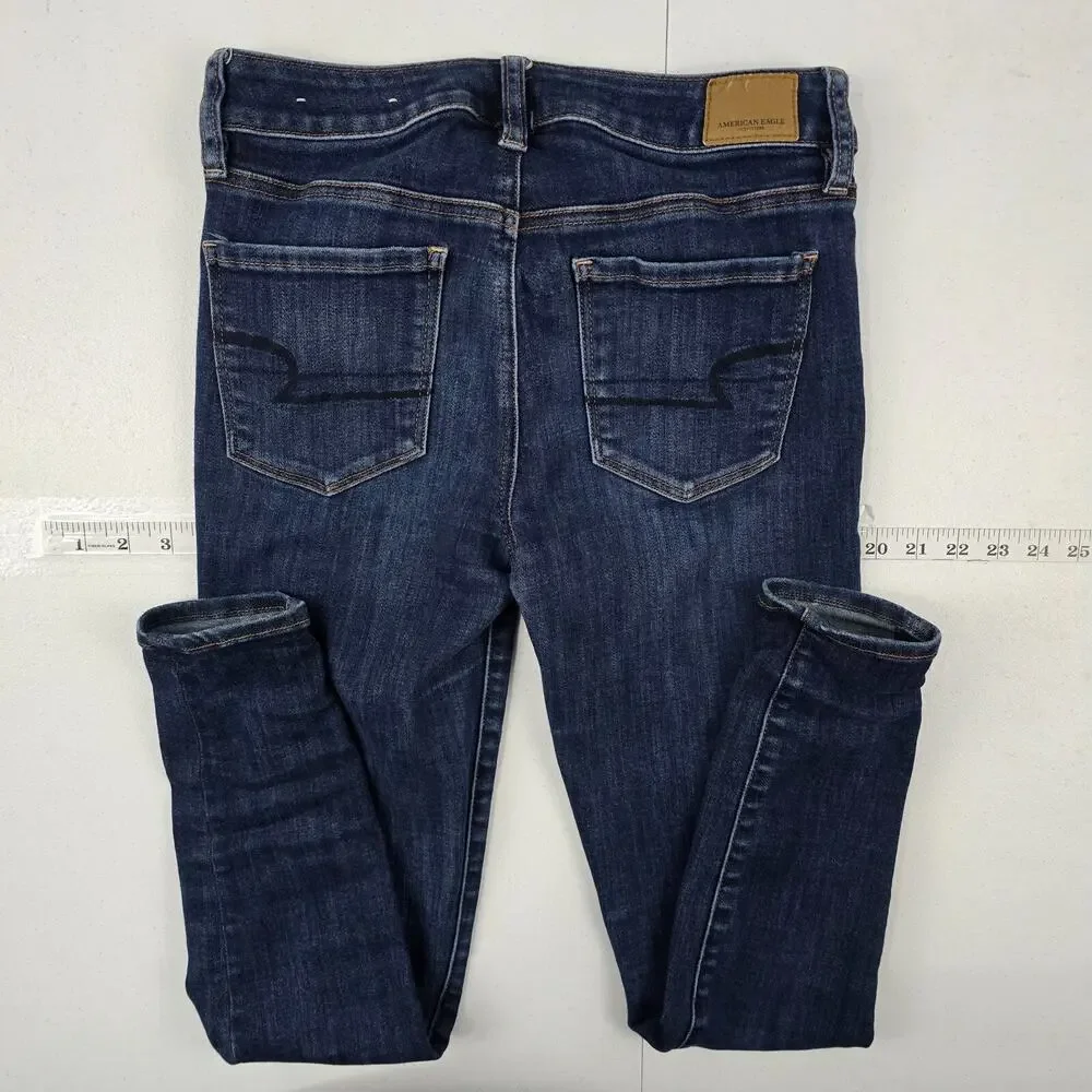 American Eagle super super stretch x jeans hi rise jegging 4 reg‎ 5036